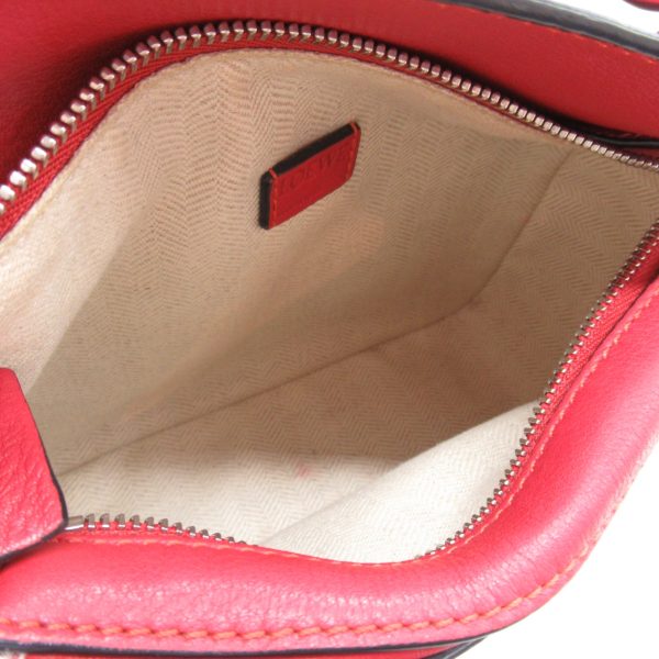 2101217981590 2 Loewe Puzzle Bag Mini Shoulder Bag Leather Series Red