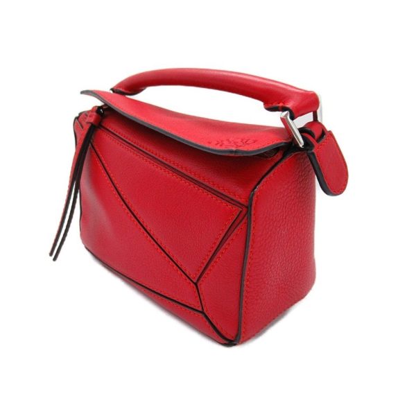 2101217981590 5 Loewe Puzzle Bag Mini Shoulder Bag Leather Series Red