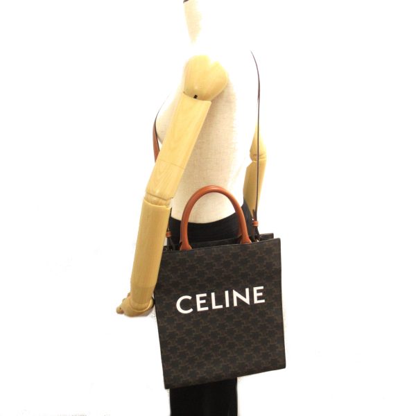 2101217988278 5 Celine Vertical Cover Tote Bag PVC Coated Canvas Brown