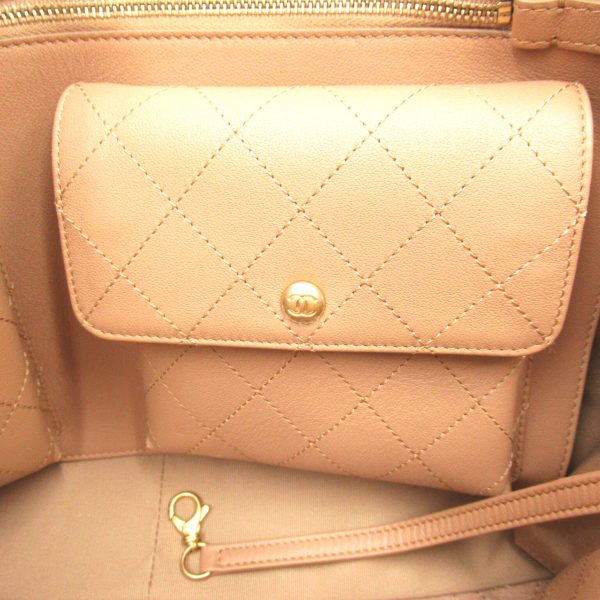 2101217988339 7 Chanel Shoulder Tote Bag Leather Beige