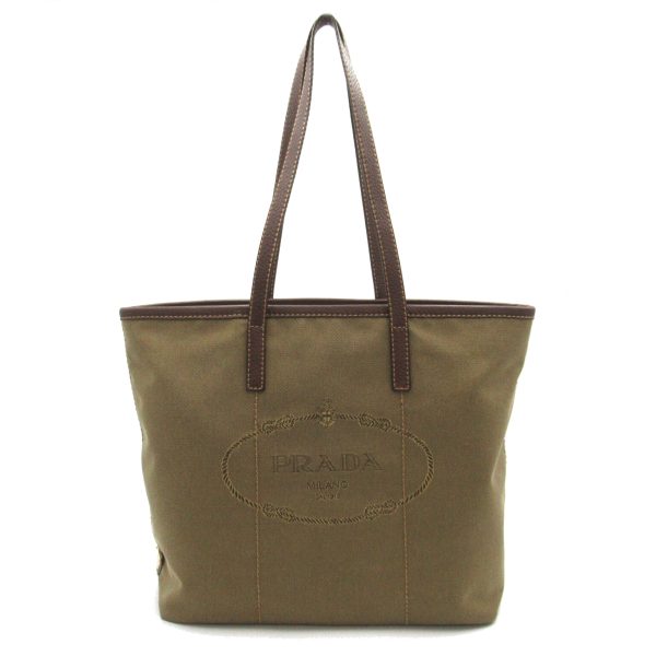 2101217989022 1 Prada Tote Bag in Canvas Khaki