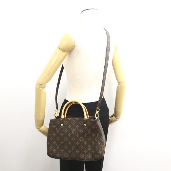 2101217989527 5 Louis Vuitton Montaigne BB Tote Bag Monogram Brown