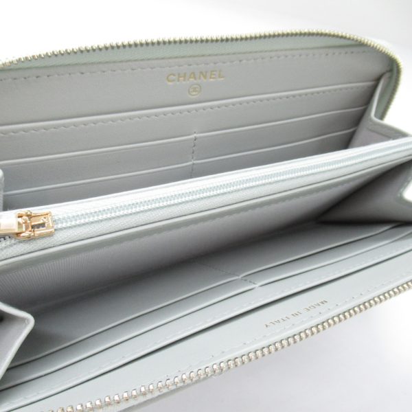 2101217989640 6 Chanel Matelasse Wallet Grey