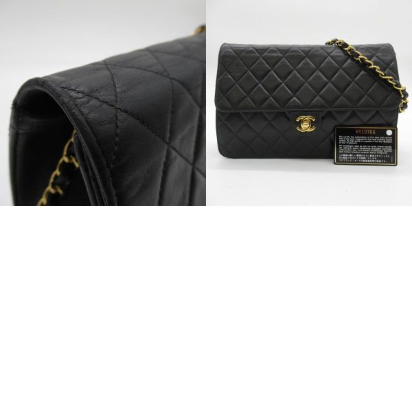 2101217989756 13c Chanel Matelasse Single Flap Bag Black