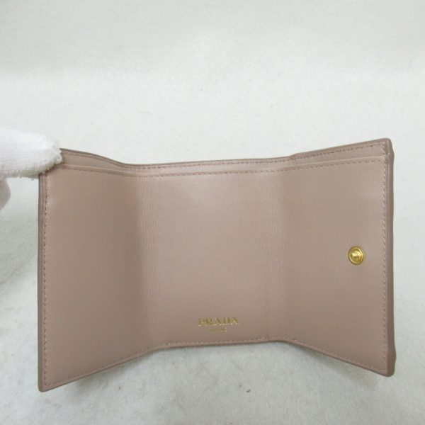 2101217989817 6 Prada Trifold Wallet in Saffiano Leather Beige Pink