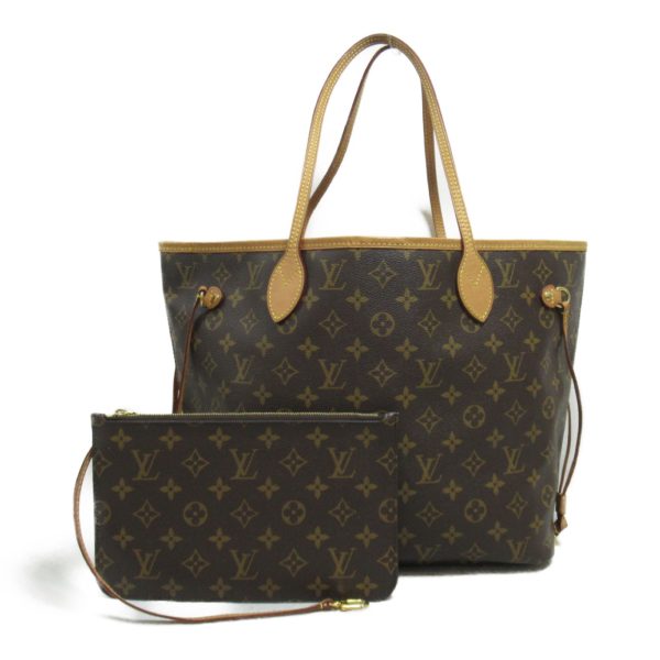 2101217999731 2 Louis Vuitton Neverfull MM Tote Bag Monogram Brown