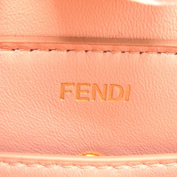 2101218001310 11 Fendi Peekaboo Ic You East West Shoulder Bag Calf Cowhide Black