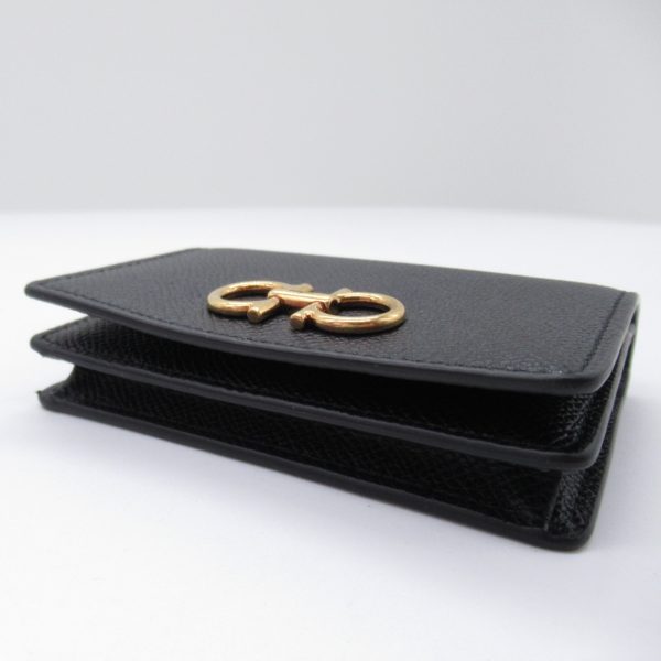 2101218006742 6 Salvatore Ferragamo Card Case Accessory in Leather Black