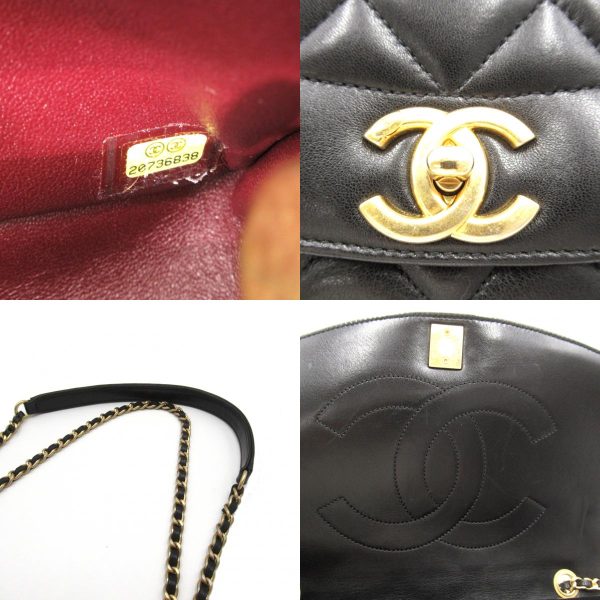 2101218018202 12c Chanel Matelasse Diana Chain Shoulder Bag Black