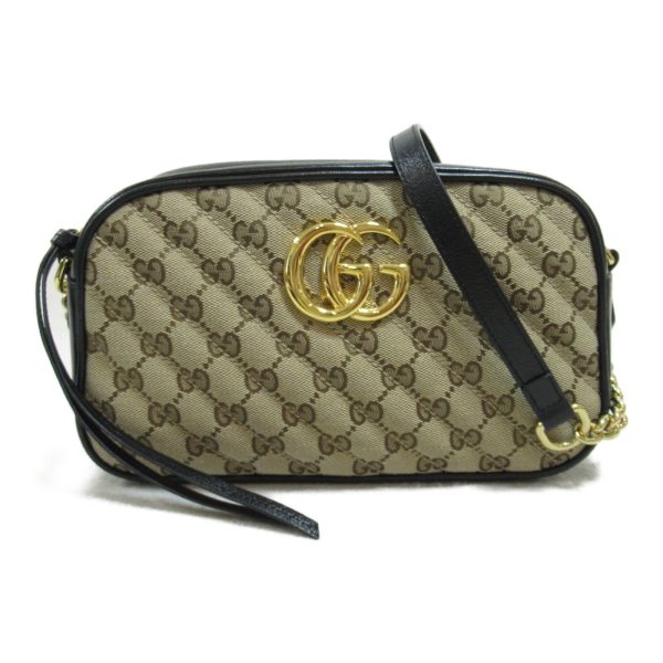 2101218019766 2 Gucci GG Marmont Shoulder Bag GG Canvas Leather Black