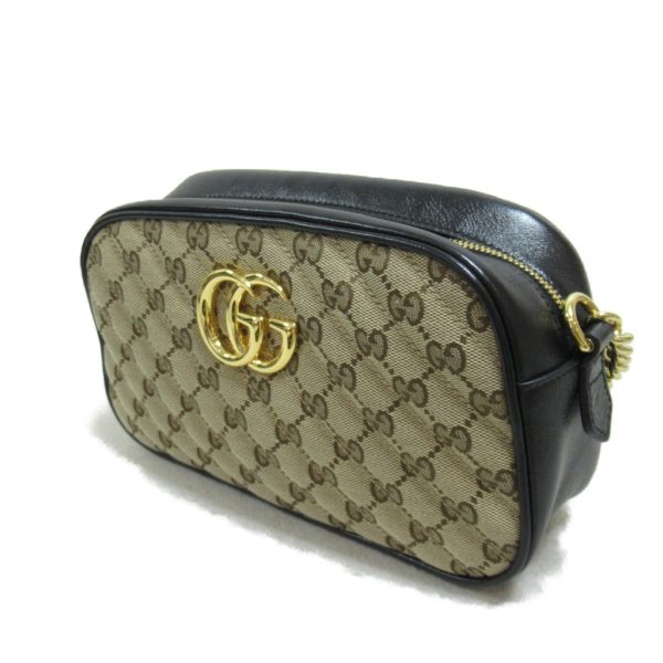 2101218019766 4 Gucci GG Marmont Shoulder Bag GG Canvas Leather Black