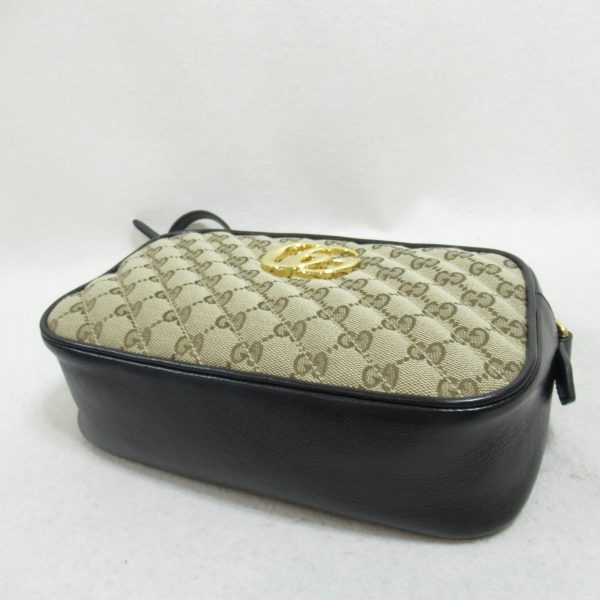 2101218019766 5 Gucci GG Marmont Shoulder Bag GG Canvas Leather Black