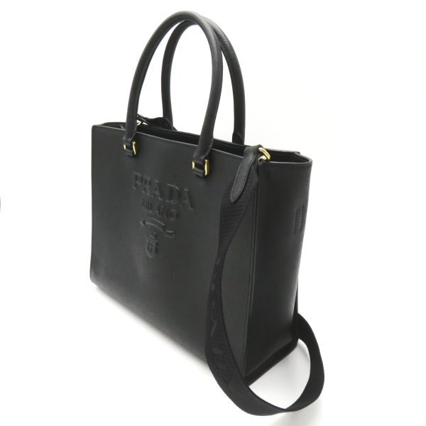 2101218023558 3 Prada Saffiano 2Way Tote Bag in Saffiano Leather Black