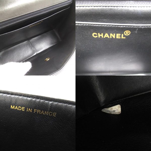 2101218029383 8c Chanel Big Matelasse Chain Shoulder Bag Black