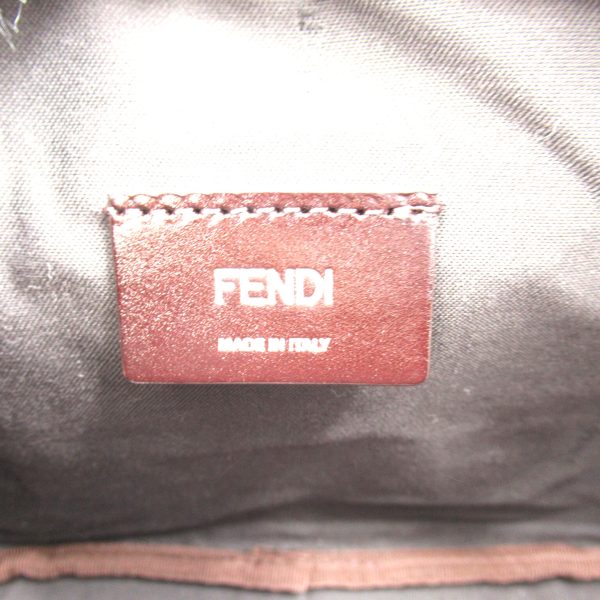 2101218036954 7 Fendi Shoulder Bag PVC Coated Canvas Leather Brown