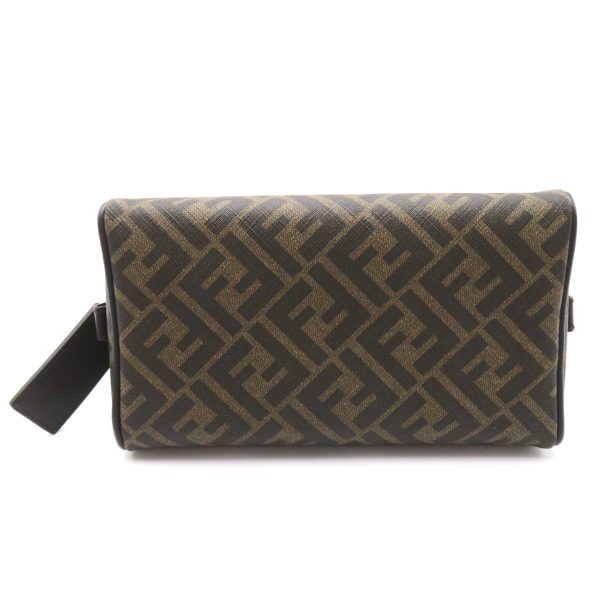 2101218036985 4 Fendi Pouch Accessory Pouch PVC Coated Canvas New Brown