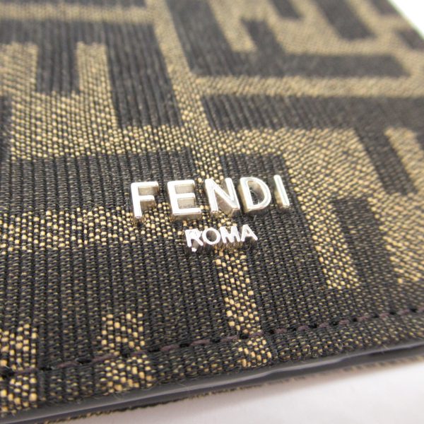 2101218037005 5 Fendi Bifold Wallet Fabric Leather Brown