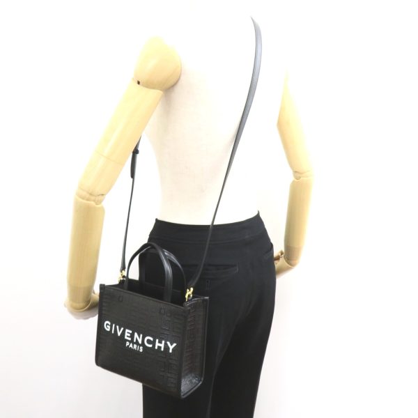 2101218037944 6 Givenchy 2way Shoulder Bag PVC Coated Canvas Black