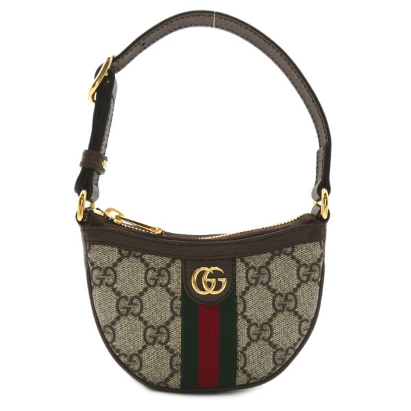 2101218038392 1 Gucci GG Supreme Ophidia Shoulder Bag Leather GG Supreme Beige