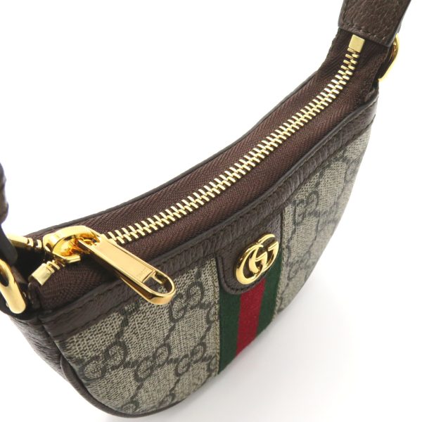 2101218038392 9 Gucci GG Supreme Ophidia Shoulder Bag Leather GG Supreme Beige