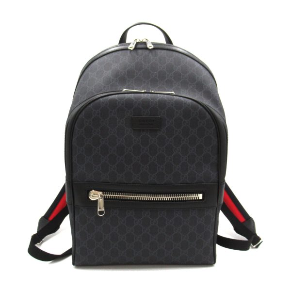 2101218038439 1 Gucci GG Supreme Backpack PVC Coated Canvas Black