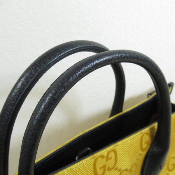 2101218038460 10 Gucci Off the Grid Long Tote Bag Leather Nylon YellowBlack