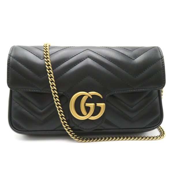 2101218038507 1 Gucci GG Marmont Chain Shoulder Bag with Card Case Quilted Leather White