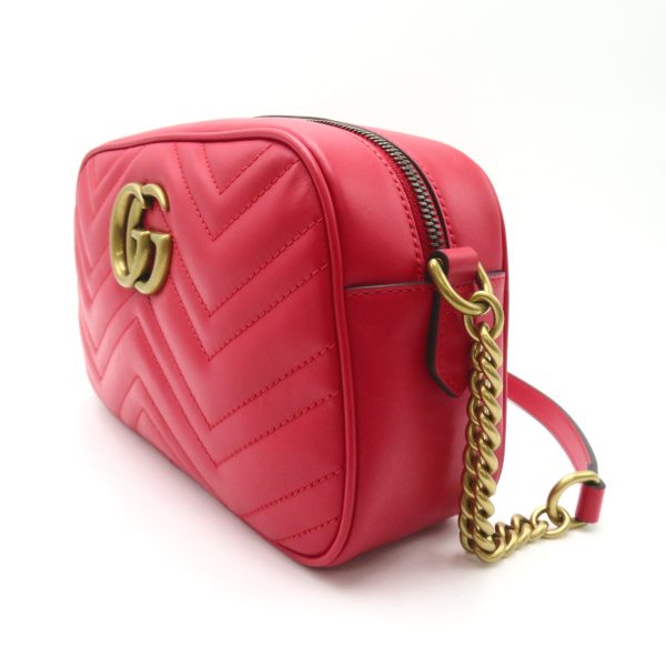 2101218038545 3 Gucci GG Marmont Small Shoulder Bag Quilted Leather Red