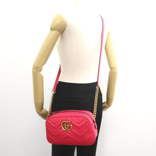 2101218038545 5 Gucci GG Marmont Small Shoulder Bag Quilted Leather Red