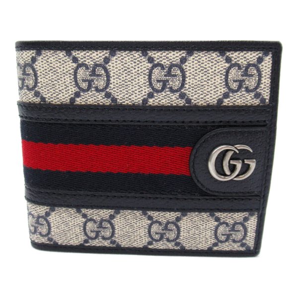 2101218038590 2 Gucci Bifold Wallet PVC Coated Canvas Navy