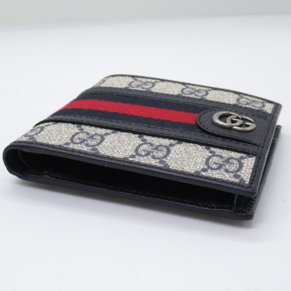 2101218038590 6 Gucci Bifold Wallet PVC Coated Canvas Navy