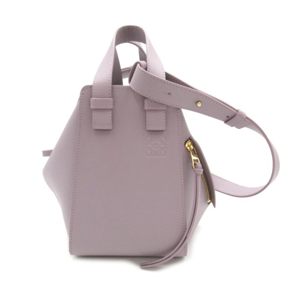 2101218039184 1 Loewe Hammock Handbag 2way Shoulder Bag Calf Purple