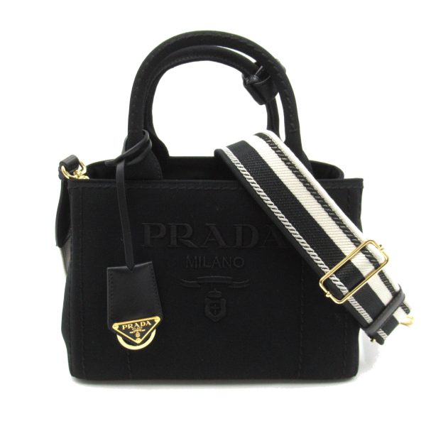 2101218039641 1 Prada Kanapa 2way Tote Bag Canvas Black