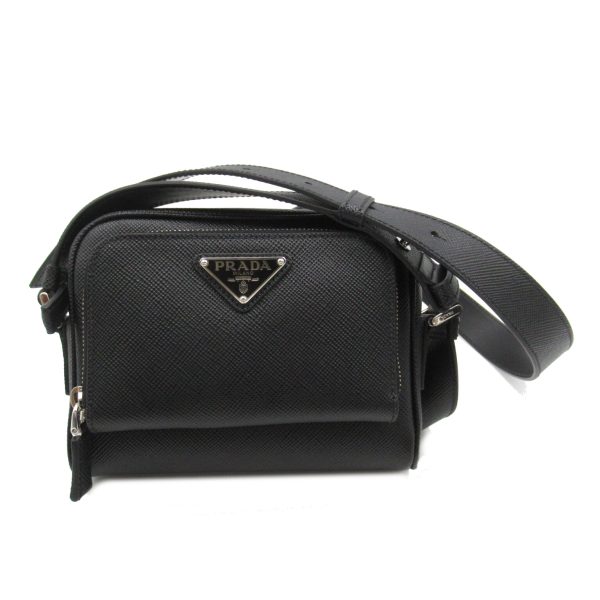 2101218039870 1 Prada Shoulder Bag Saffiano Leather Black