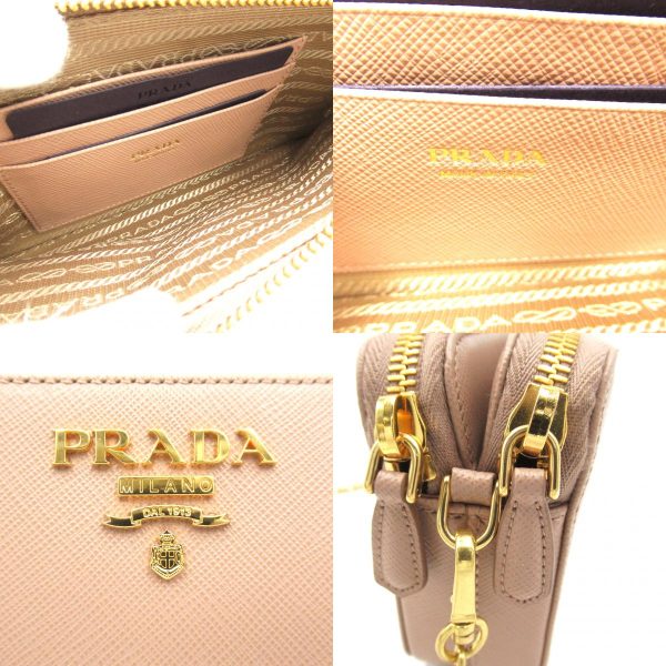 2101218040241 9c Prada Chain Shoulder Bag Saffiano Leather Beige