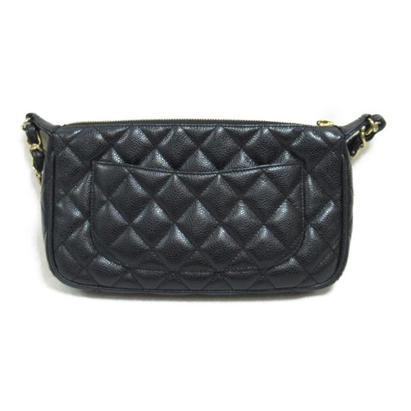 2101218042603 3 Chanel Accessory Pouch Bag Caviar Skin Black