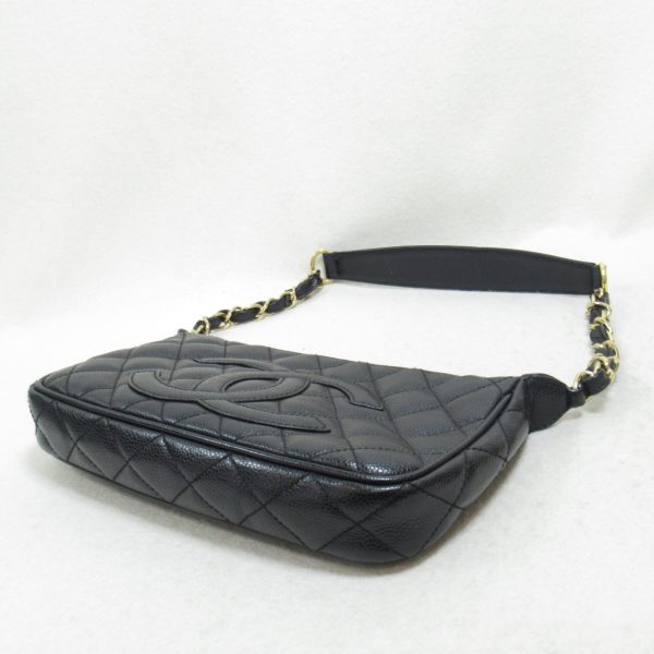 2101218042603 5 Chanel Accessory Pouch Bag Caviar Skin Black