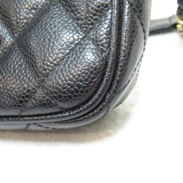 2101218042603 6 Chanel Accessory Pouch Bag Caviar Skin Black