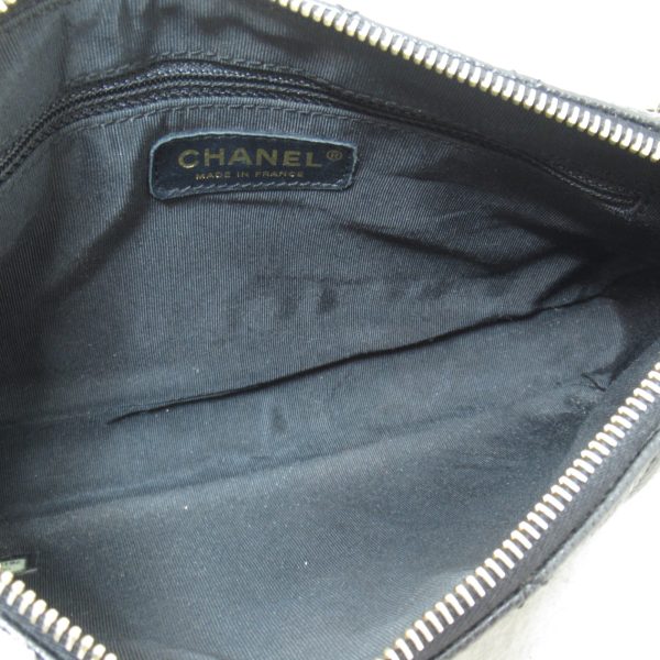 2101218042603 9 Chanel Accessory Pouch Bag Caviar Skin Black