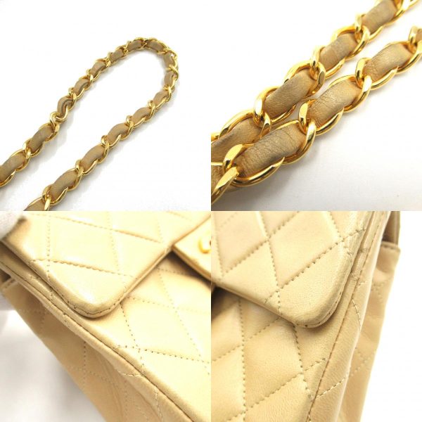 2101218042610 12c Chanel Mini Matelasse Chain Shoulder Bag Beige