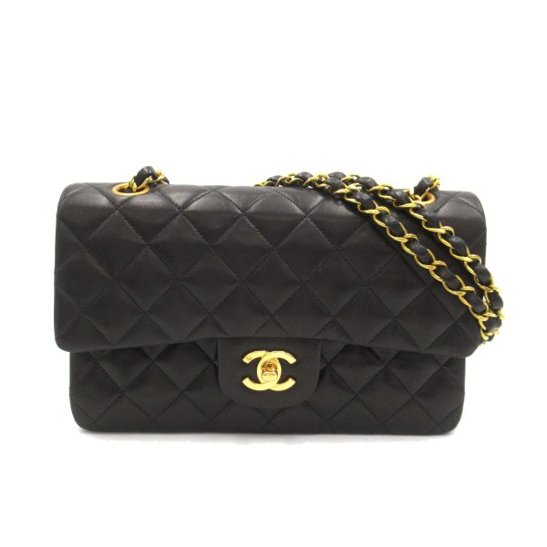 2101218042627 1 Chanel Matelasse Double Flap Shoulder Bag Black