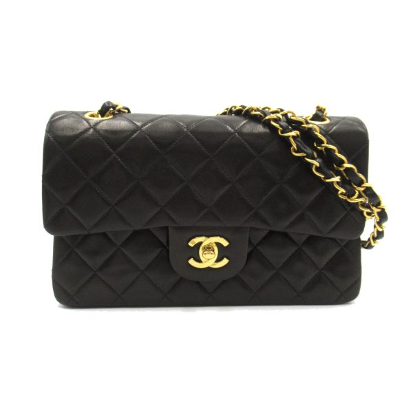 2101218042672 1 Chanel Matelasse Double Flap Shoulder Bag Black