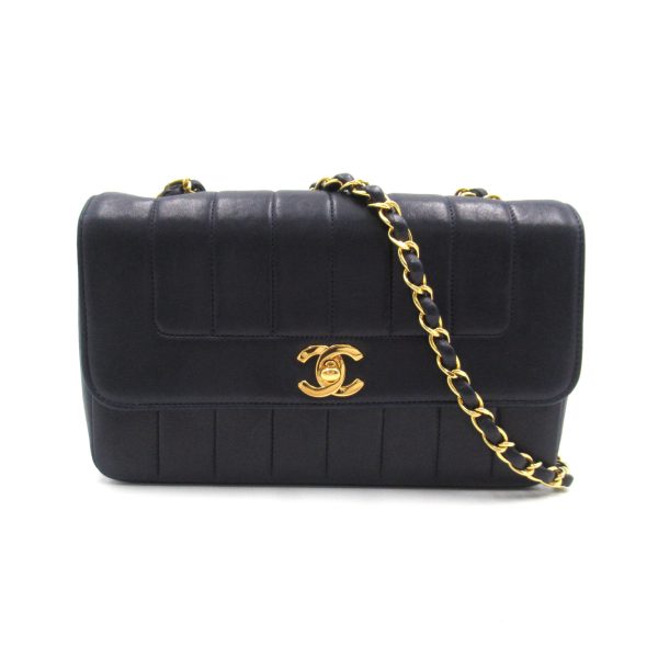 2101218042771 1 Chanel Mademoiselle Line Chain Shoulder Bag Navy