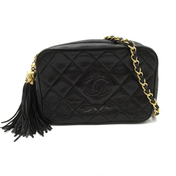 2101218042795 1 Chanel Chain Shoulder Tassel Bag Black