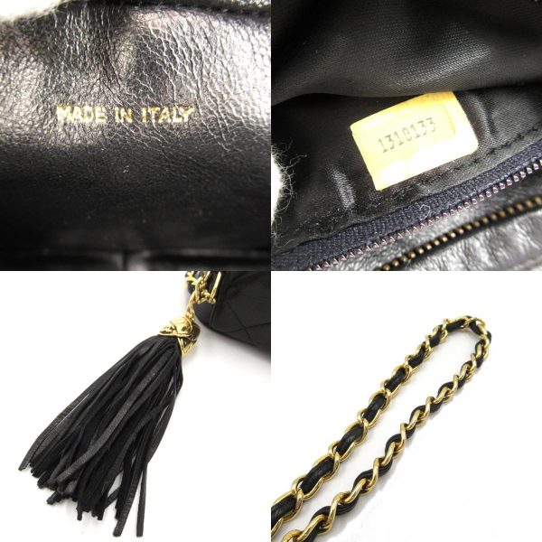 2101218042795 9c Chanel Chain Shoulder Tassel Bag Black