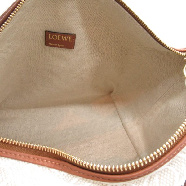 2101218042825 2 Loewe Cubby Bag Handbag Leather Canvas Beige Natural