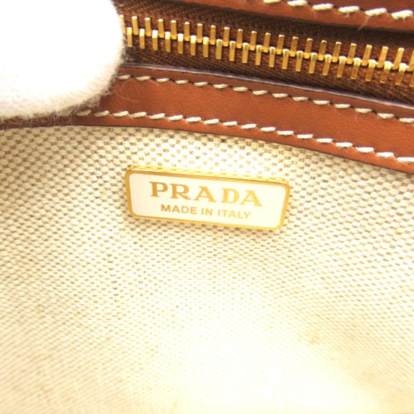 2101218042979 7 Prada Canvas Leather Shoulder Bag White