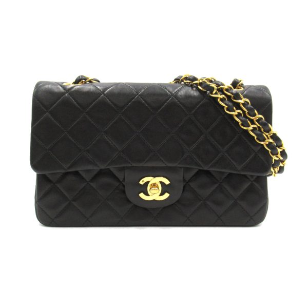 2101218055085 1 Chanel Matelasse Double Flap Shoulder Bag Black