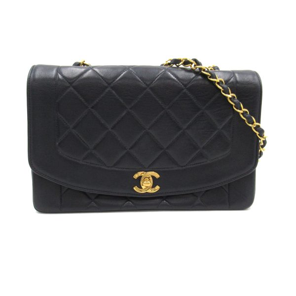 2101218055092 1 Chanel Matelasse Diana Chain Shoulder Bag Black