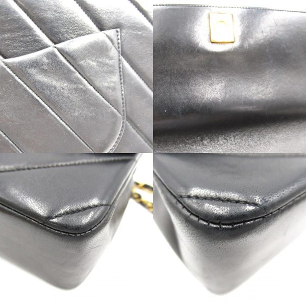 2101218055115 13c Chanel V Stitch 2way Shoulder Bag Lambskin Black